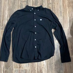 Black Cinch Boys L Cotton southern dress shirt
